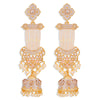 Sukkhi Glimmery Pearl Gold Plated Kundan Meenakari Jhumki Earring for Women