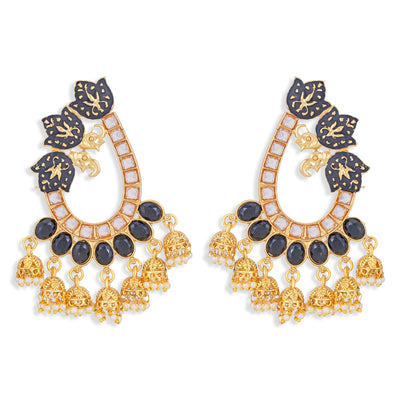 Sukkhi Astonish Pearl Gold Plated Kundan Jhumki Earring for Women