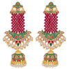 Sukkhi Traditional Pearl Gold Plated Kundan Meenakari Jhumki Earring for Women