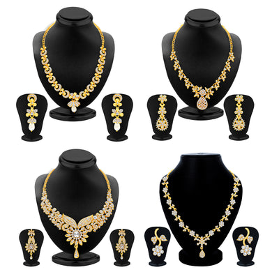Sukkhi Glamorous Gold Plated Combo Necklace Set for Women