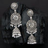 Sukkhi Glimmery Pearl Oxidized Jhumki Earring for Women