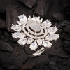 Sukkhi Elegant CZ Rhodium Plated Ring for Women