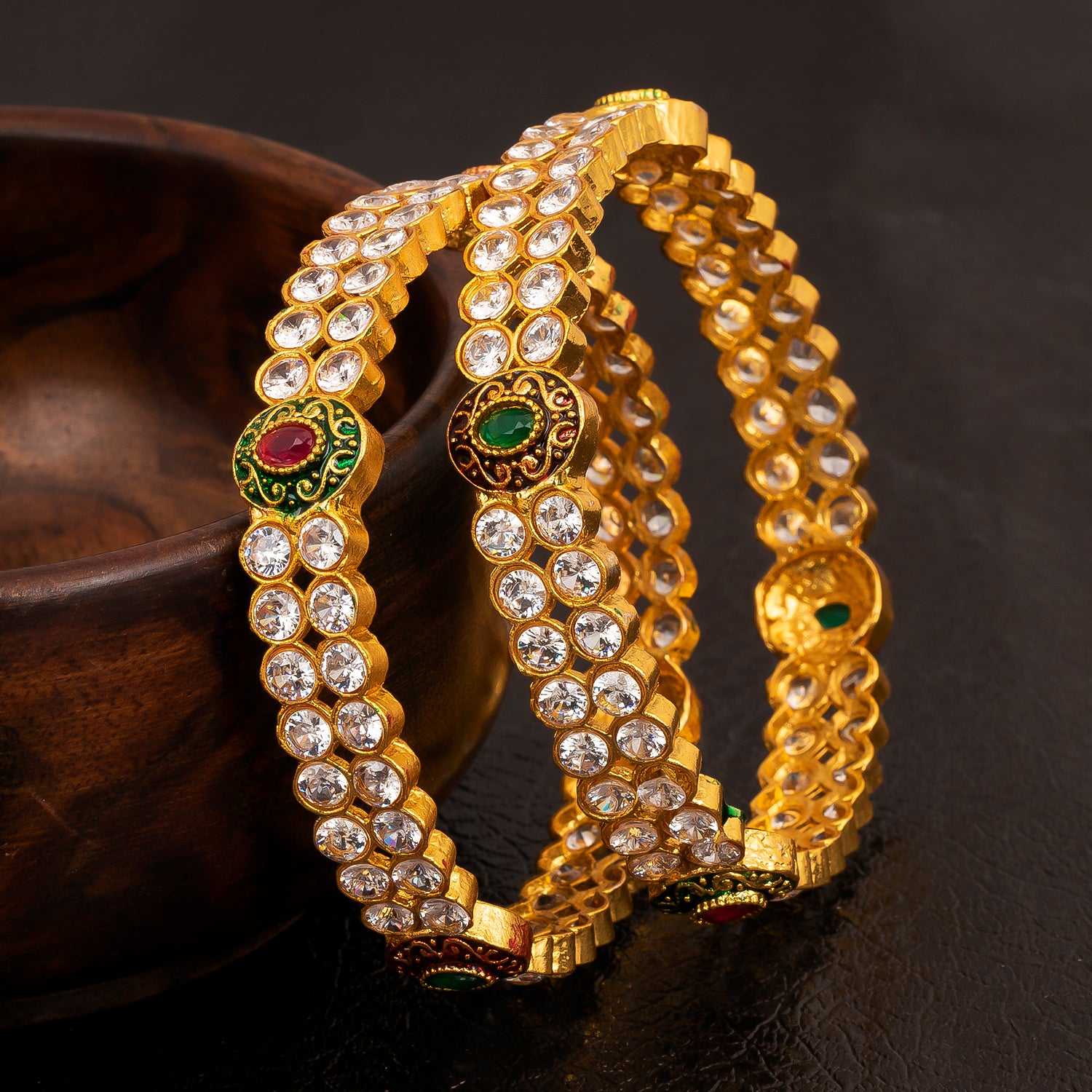 Gold plated bangles 2025 for women by sukkhi