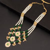 Sukkhi Stunning String Kundan & Pearl Gold Plated Necklace for Women