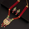 Sukkhi Mesmerizing Peacock String Kundan & Pearl Gold Plated Necklace Set for Women