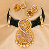 Sukkhi Equisite Kundan & Pearl Gold Plated Choker Necklace Set for Women