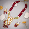 Sukkhi Glittery Kundan & Pearl Gold Plated Necklace Set for Women