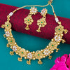 Sukkhi Lovely Floral Pearl Gold Plated Choker Necklace Set for Women