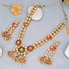 Sukkhi Sparkly Kundan & Pearl Gold Plated Necklace Set for Women