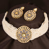 Sukkhi Ritzy Pearl Gold Plated Choker Necklace Set for Women