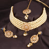 Sukkhi Pretty Pearl Gold Plated Choker Necklace Set for Women