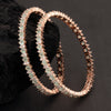 Sukkhi Attractive Rose Gold Plated CZ Bangles for Women