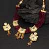 Sukkhi Elegant Kundan & Pearl Gold Plated Choker Necklace Set for Women