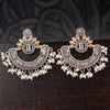 Sukkhi Glistening Oxidised Chandbali Pearl Earring For Women