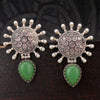 Sukkhi Dazzling Oxidised Green Pearl Drop Earring For Women