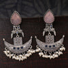 Sukkhi Astonish Peacock Oxidised Pearl Chandbali Earring For Women