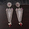 Sukkhi Peacock Ravishing Glimmery Oxidised Drop Pearl Earring For Women