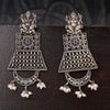 Sukkhi Lord Ganpati Design Oxidised Chandbali shape Earring For Women