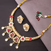 Sukkhi Resplendent Mint Kundan Gold Plated Pearl Choker Necklace Set for Women