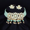 Sukkhi Delightful Green Kundan Gold Plated Pearl Choker Necklace Set for Women