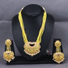 Sukkhi Marquise Equisite Kundan Gold Plated Pearl Long Necklace Set for Women