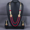 Sukkhi Dazzling Layer Kundan Gold Plated Pearl Long Necklace Set for Women