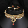 Sukkhi Gorgeous Shimmering Kundan Gold Plated Choker Necklace Set for Women