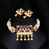 Sukkhi Geometrical Kundan Gold Plated Pearl Choker Necklace Set for Women