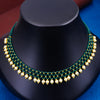 Sukkhi Elegant Tiny Gold Plated Green Pearl Choker Necklace for Women