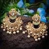 Sukkhi Pleasing Classic Kundan Gold Plated Pearl Chandbali Earring for Women