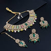 Sukkhi Dazzling Charming Kundan Gold Plated Multi Colour Pearl Choker Necklace Set for Women