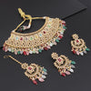 Sukkhi Spectacular Kundan Gold Plated Multi Colour Pearl Choker Necklace Set for Women