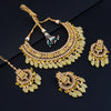 Sukkhi Modern Amazing Kundan Gold Plated Yellow Pearl Choker Necklace Set for Women