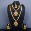 Sukkhi Fabulous Matte Gold Plated Pearl Long & Small Necklace Set for Women