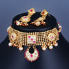 Sukkhi Adorable Classic Kundan Gold Plated Pearl Choker Necklace Set for Women