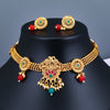 Sukkhi Ritzy Peacock Gold Plated Pearl Choker Necklace Set for Women