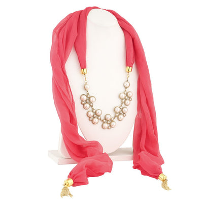 Sukkhi Ethnic Gold Plated Scarf Necklace With Chain For Women