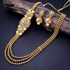 Sukkhi Shimmering Gold Plated String Necklace Set For Women