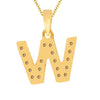 Sukkhi Cubic Zirconia Stone Studded Alphabet 'W' Pendant with Chain-2